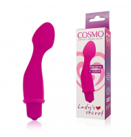 23057 Силиконовый изогнутый вибромассажер-11,5 см.