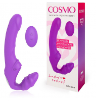 23142 Страпон с дист управлением,фиолет,Cosmo