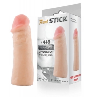 Фаллоимитатор-насадка RealStick #449, телесный, 15,5 см